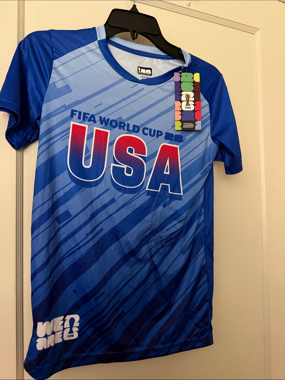 Kids USA FIFA World Cup Blue Soccer Jersey size L